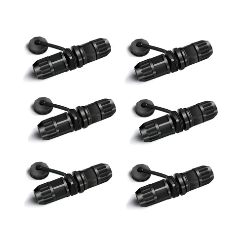 Vista 7 de Acoplador RJ45 impermeable, conector Ethernet Cat 6 empalmes para exteriores, hembra a hembra, montaje en panel, adaptador de acoplador de cable LAN