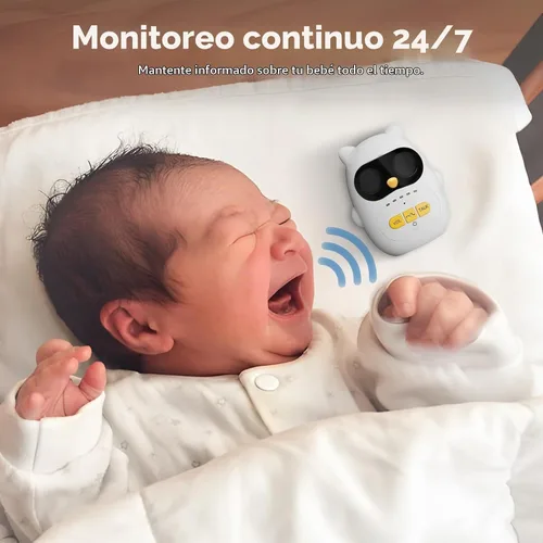 Vista 3 de Monitor de audio para bebés con batería recargable, intercomunicador inalámbrico dúplex completo con rango de 1000 pies, monitor de bebé solo