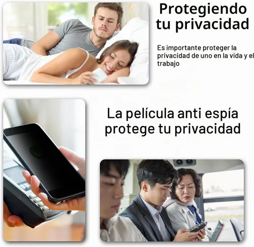 Vista 6 de (2 Unidades) Protector de Pantalla de Privacidad Diseñado para iPhone 11 Pro, iPhone XS, iPhone X y iPhone 10 (14,7 cm) Vidrio Templado Antiespía