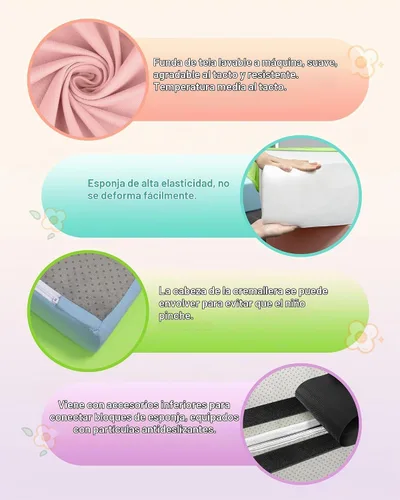 Vista 6 de Markdang - Juego de juegos suaves, bloques de escalada de espuma para bebés con parte inferior de partículas antideslizantes para niños de 6 a 24