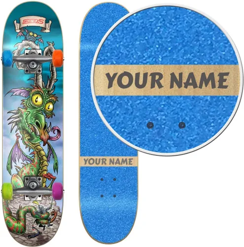 Vista 5 de Patineta personalizada SkateXS para principiantes Dragon Street