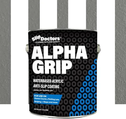 Vista 9 de Alpha Grip Pintura Antideslizante para Concreto y Asfalto – Revestimiento Antideslizante Ideal para Marcar Estacionamientos, Patios de Juegos y Negro