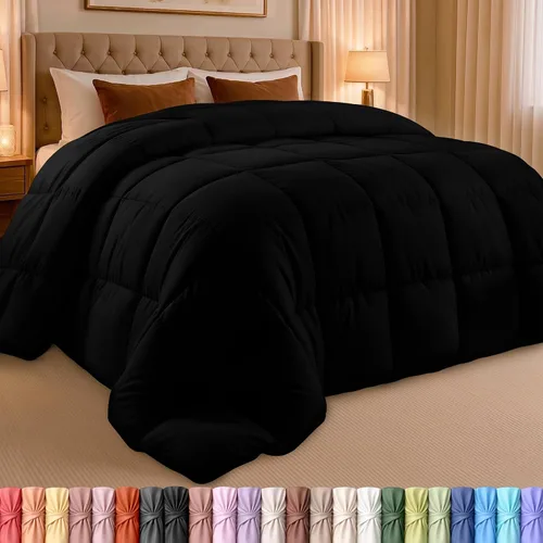 Vista 10 de Utopia Bedding - Juego de edredones de plumón con inserción de edredón acolchado con esquinas y pestañas, edredones alternativos cosidos en caja