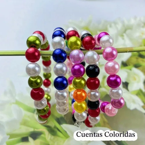 Vista 5 de 4000 piezas Cuentas de perlas para manualidades 3mm Perla de resina para hacer joyas Cuentas de perlas redondas a granel con agujero para collares