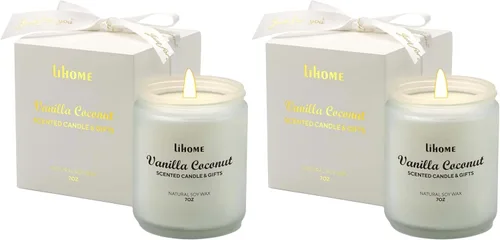 Vista 23 de Lihome Velas de otoño – Decoración de otoño para el hogar, regalos para mujeres, mamá, amiga, cera de soja natural, velas perfumadas de sidra