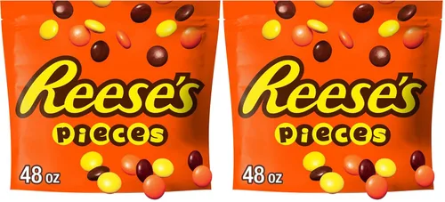 Vista 10 de Dulces de mantequilla de cacahuete Reese's Pieces.