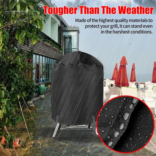 Vista 5 de Funda para parrilla, cubierta de parrilla de gas de 22 pulgadas, impermeable, resistente a la intemperie, resistente a los rayos UV y a