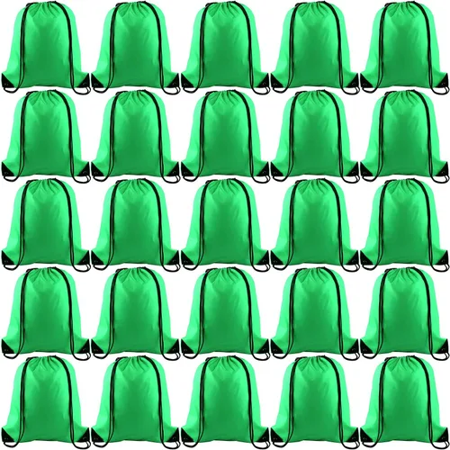 Vista 32 de KUUQA Mochila con cordón a granel, bolsas de almacenamiento para deporte, gimnasio, viajes, Negro, Viajar