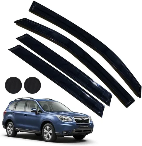 Vista 23 de Protectores de lluvia para Mazda 3 Hatchback 2010-2013, deflectores de ventana lateral con cinta adhesiva para Mazda 3 Hatchback, viseras de ventana