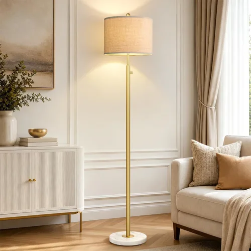 Vista 13 de Nintiue 【Actualizado】 Lámpara de pie regulable para sala de estar, bombilla LED de 11W incluida, lámpara de pie moderna, lámpara de pie alta