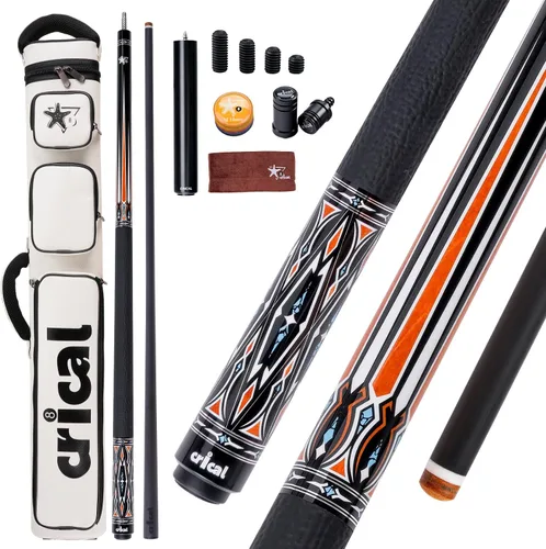 Vista 9 de CRICAL Carbon Fiber Pool Cue Set, Low Deflection, Pro Taper Shaft, 58 Inch