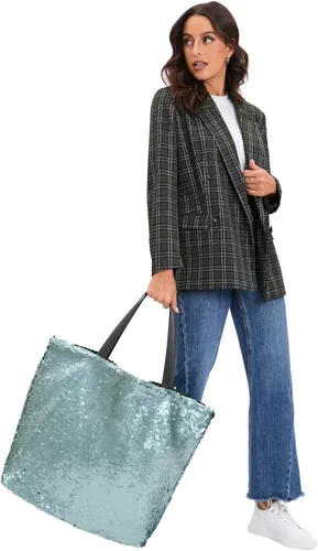 Vista 7 de Sequin Bling Tote Bag for WomenLarge Bling Beach Tote Bags
