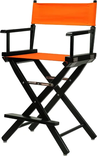 Vista 39 de Casual Home - Silla de director de 18 in, marco negro, lona negra, altura clásica Marco negro - Madera maciza