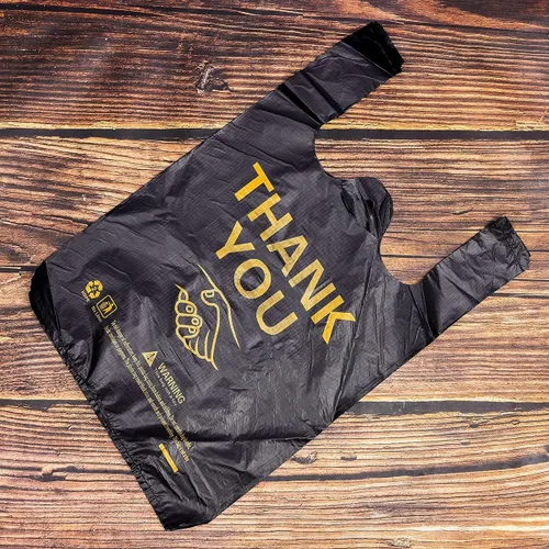 Vista 2 de ysmile 150 piezas Bolsas de Plástico Pequeñas Tipo Camiseta de Agradecimiento para Tiendas de Pequeños Negocios Bolsa de Compras de Plástico Paquete