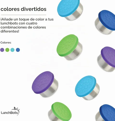 Vista 3 de LunchBots Recipientes de condimentos de acero inoxidable de 2.5 onzas, 2 unidades, color morado