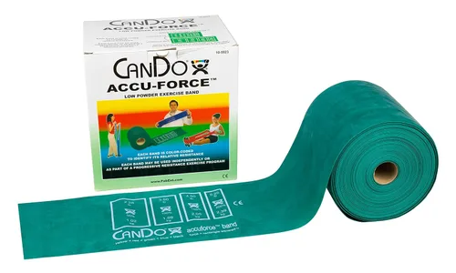 Vista 19 de CanDo 10-5918 AccuForce - Banda de ejercicio, rollo de 6 yardas, juego de 5 piezas, amarillo a negro