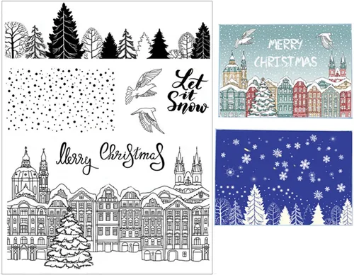 Vista 16 de Tis Season Sello de Goma Transparente con Sentimientos, Dichos y Frases de Feliz Navidad para Álbumes de Recortes/Fotos Decorativas y Elaboración