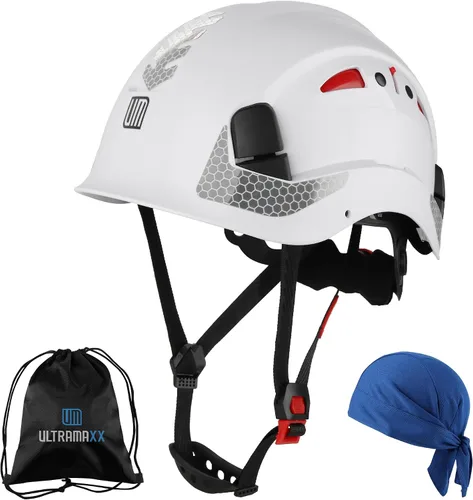 Vista 10 de UM ULTRAMAXX Safety Helmet Hard Hat, ANSI Z89.1 Approved Lightweight Vented Work Helmet, 6-Point Adjustable Ratchet Suspension Hardhat Ideal for