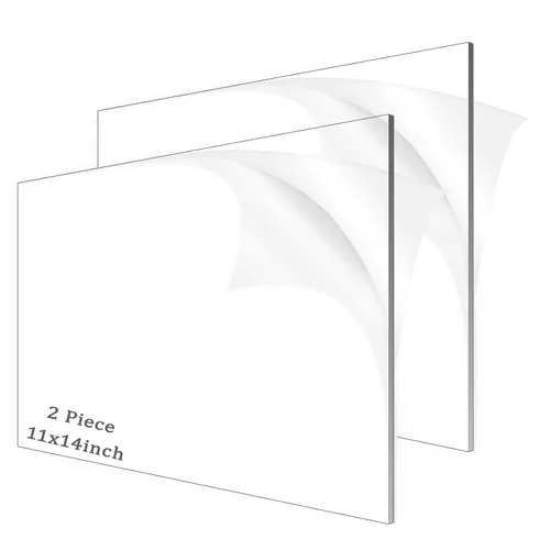 Vista 25 de 4 piezas de láminas acrílicas de 1/8" de grosor (3mm), plexiglás fundido transparente de 18" x 24" con papel protector para letreros, proyectos