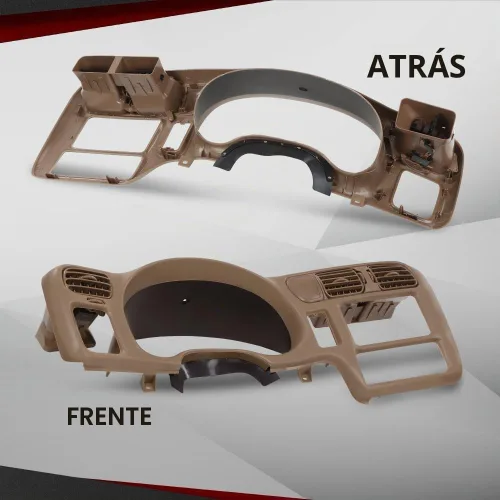 Vista 7 de CROSSDESIGN Bisel de tablero de instrumentos con bisel de tablero doble DIN compatible con Chevy Blazer S10 GMC Jimmy Sonoma 1998-2004 Beige