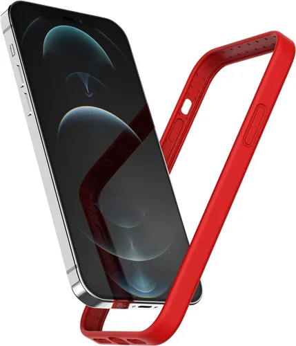 Vista 62 de Funda de silicona líquida para iPhone 12/12 Pro de 6.1 pulgadas, color negro [Absorción de golpes] [Protección de borde elevado]