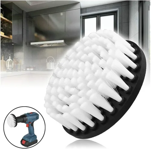 Vista 2 de Wixine 1 unids 5" blanco cepillo accesorio para limpieza de alfombras de cuero y tapicería kit