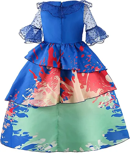 Vista 2 de Vestido Isabella de princesa para niñas, disfraz de Halloween con clip para el cabello