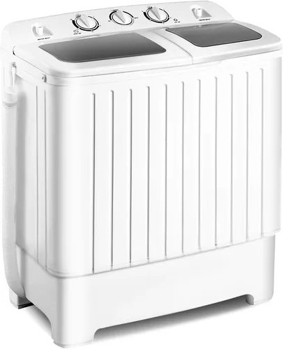 Vista 10 de Giantex Lavadora y secadora de centrifugado compacta y portátil con tambor con capacidad de 11 libras, 1 Unidad