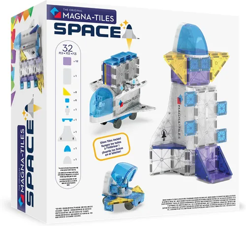 Vista 2 de MAGNA-TILES Space 32-Piece Magnetic Construction Set, The Original Magnetic Building