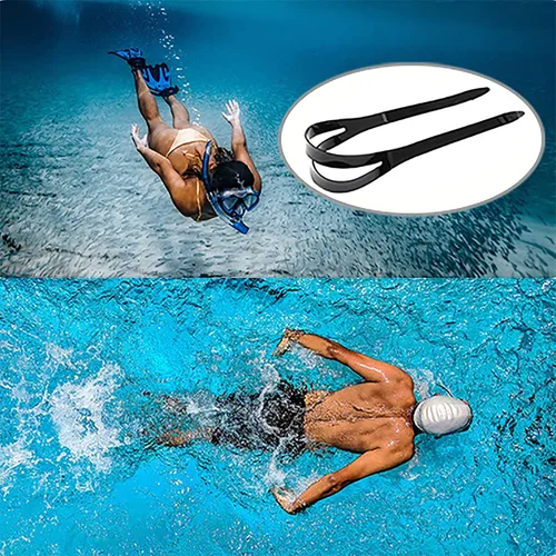 Vista 6 de 2 piezas de repuesto de correa de silicona para máscara de buceo, accesorios universales de silicona flexible para gafas de natación, gafas