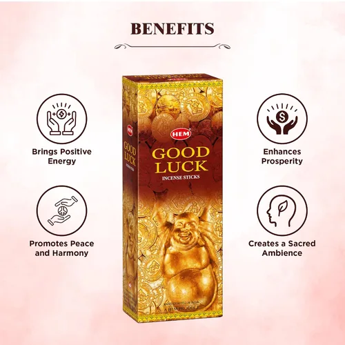 Vista 3 de Good Luck - Caja de seis tubos de 0.71 oz - HEM Incense