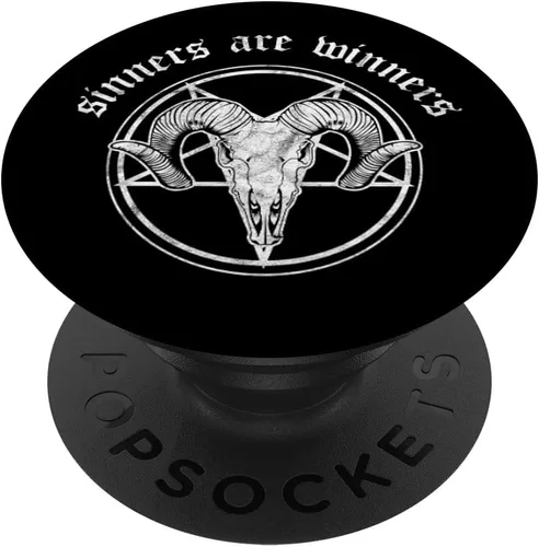 Vista 7 de Occult Baphomet Tarot Card Satanic Devil Sinners are Winners PopSockets PopGrip: agarre intercambiable para teléfonos y tabletas PopSockets MagSafe