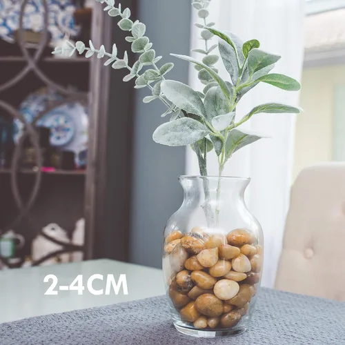 Vista 7 de 5 libras aprox. 130 piedras de río para plantas, piedras pulidas decorativas naturales para macetas, rocas suculentas, grava de acuario