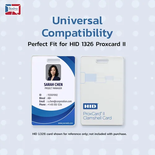 Vista 6 de Bodno CR80 - Tarjetas de PVC con respaldo adhesivo de Mylar - Superposición adhesiva de 10 mil para tarjetas de proximidad de concha Imprimibles