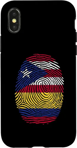 Vista 5 de Funda para iPhone 16 Boricua y Colombia con huellas dactilares puertorriqueñas