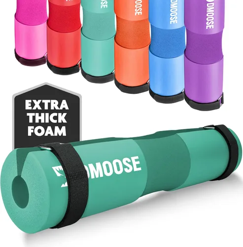 Vista 14 de DMoose Fitness Barbell Pad for Hip Thrust, Squat & Lunges - Non-Slip Thick Foam Cushion for Neck and Back Support with Two Straps - Hip Thrust Pad