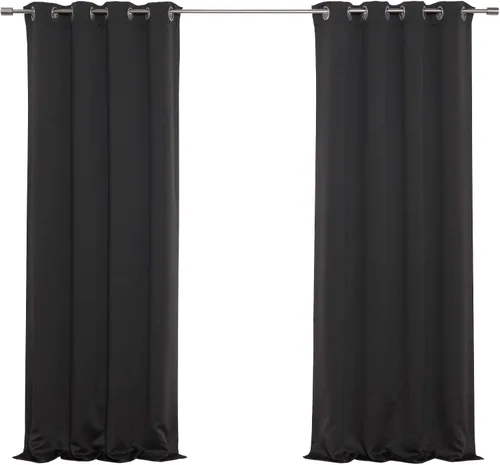 Vista 8 de Best Home Fashion Cortinas opacas con aislamiento térmico, ojales de acero inoxidable y níquel, color rosa bebé, 52 pulgadas de ancho x 63 pulgadas