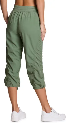 Vista 2 de RBX Active - Pantalón capri de cuerpo ligero y tejido elástico con cordón, moda para la mujer