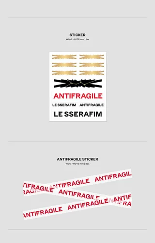 Vista 6 de (Pre-Order Benefit) LE SSERAFIM ANTIFRAGILE 2nd Mini Album ( VER.3 )+1ea Store Gift Photo Card K-POP SEALED