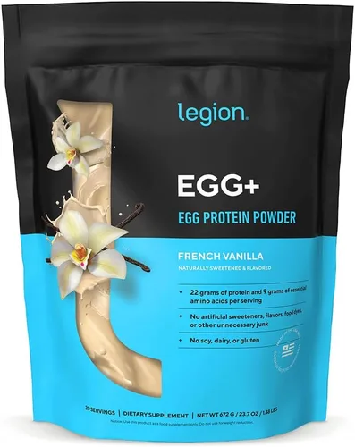 Vista 6 de LEGION Egg+ Proteína en polvo con BCAA – Polvo de proteína de clara de huevo naturalmente endulzada y saborizada – Proteína de digestión rápida