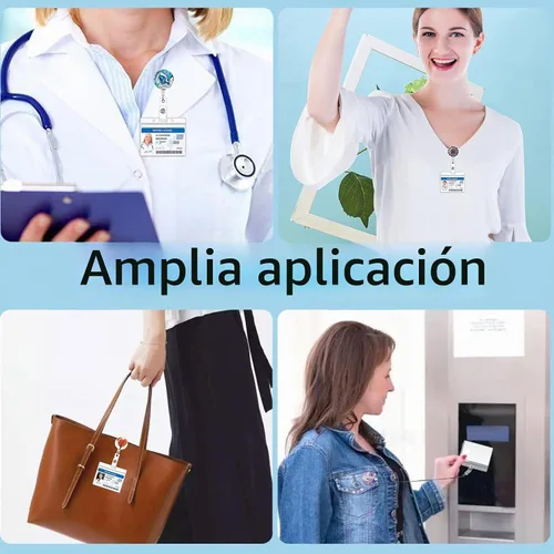 Vista 3 de Paquete de 16 carretes de insignia para enfermeras con soporte retráctil para tarjetas de identificación con clip #1-16pack multicolor