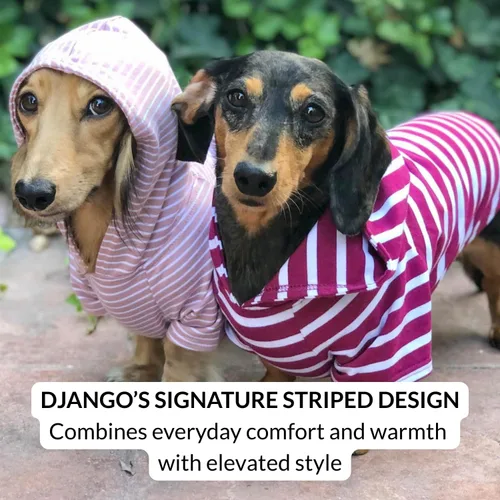 Vista 6 de Sudadera con capucha para perro – Cálido, ligero, suave y elástico para perro con capucha, agujero para arnés y cintura elástica – Sudadera