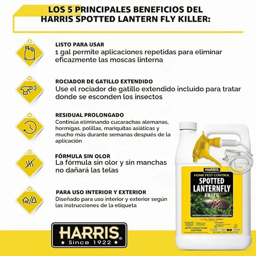 Vista 3 de Harris Spotted Lantern - Matamoscas antimoscas, inodoro y no mancha, listo para usar, 128 onzas