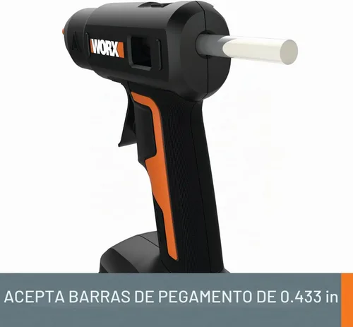 Vista 7 de Worx 20V Power Share Pistola de pegamento caliente de tamaño completo WX045L.9- (sólo herramienta)