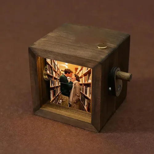 Vista 5 de Evamall Caja de fotos de madera personalizada de regalo para mejor amigo, recuerdo de memoria personalizado con imagen, regalo significativo