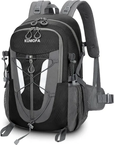 Vista 8 de Mochila de senderismo de 30 L, ligera, mochila de viaje pequeña para hombres y mujeres, para acampar al aire libre, mochilero, verde militar