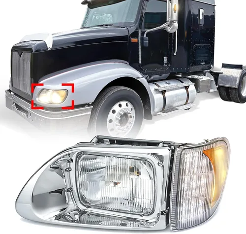 Vista 7 de High Soar Conjunto de faros LED para International 5900 9200 9400, faros delanteros de luz alta y baja, proyector de señal de giro de repuesto