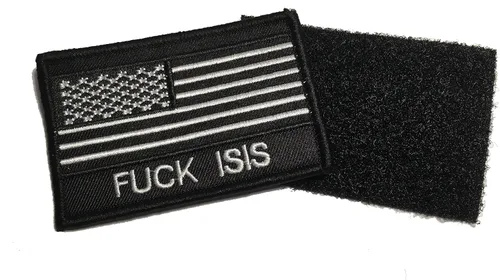 Vista 2 de El 3x2 Imperio Táctico Fuck ISIS Terrorism Hook/Loop Parche de moral militar