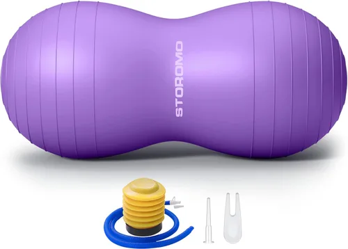 Vista 8 de pelota con forma de cacahuate, no se rompe, asiento activo para niños, para trabajo de parto, terapia, niños con TDAH – Bola de parto ecológica