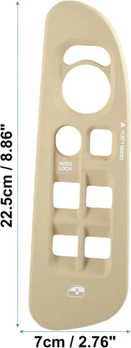 Vista 4 de X AUTOHAUX 5HZ71XDVAD Cubierta de bisel para interruptor de ventana de puerta para Dodge para Ram 1500 2500 3500 2002-2010 Driver lado izquierdo